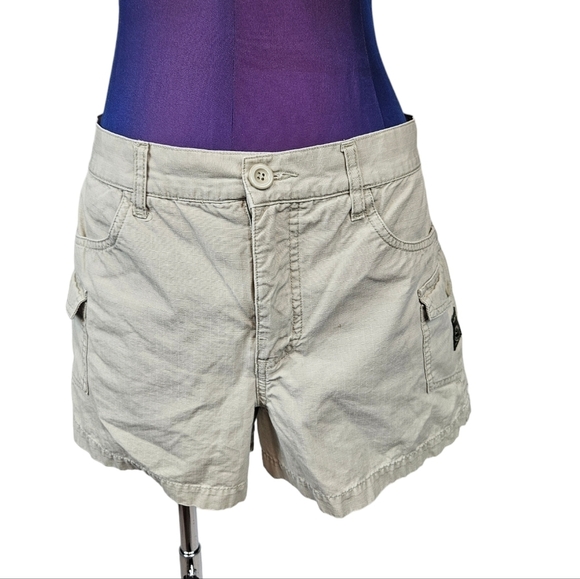 Lei Light Khaki Ripstop Cargo Utility Shorts Size 9 Juniors L7 - Picture 14 of 15